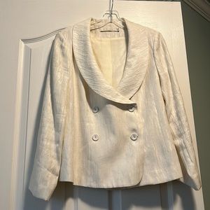 White women blazer. Nice fit.